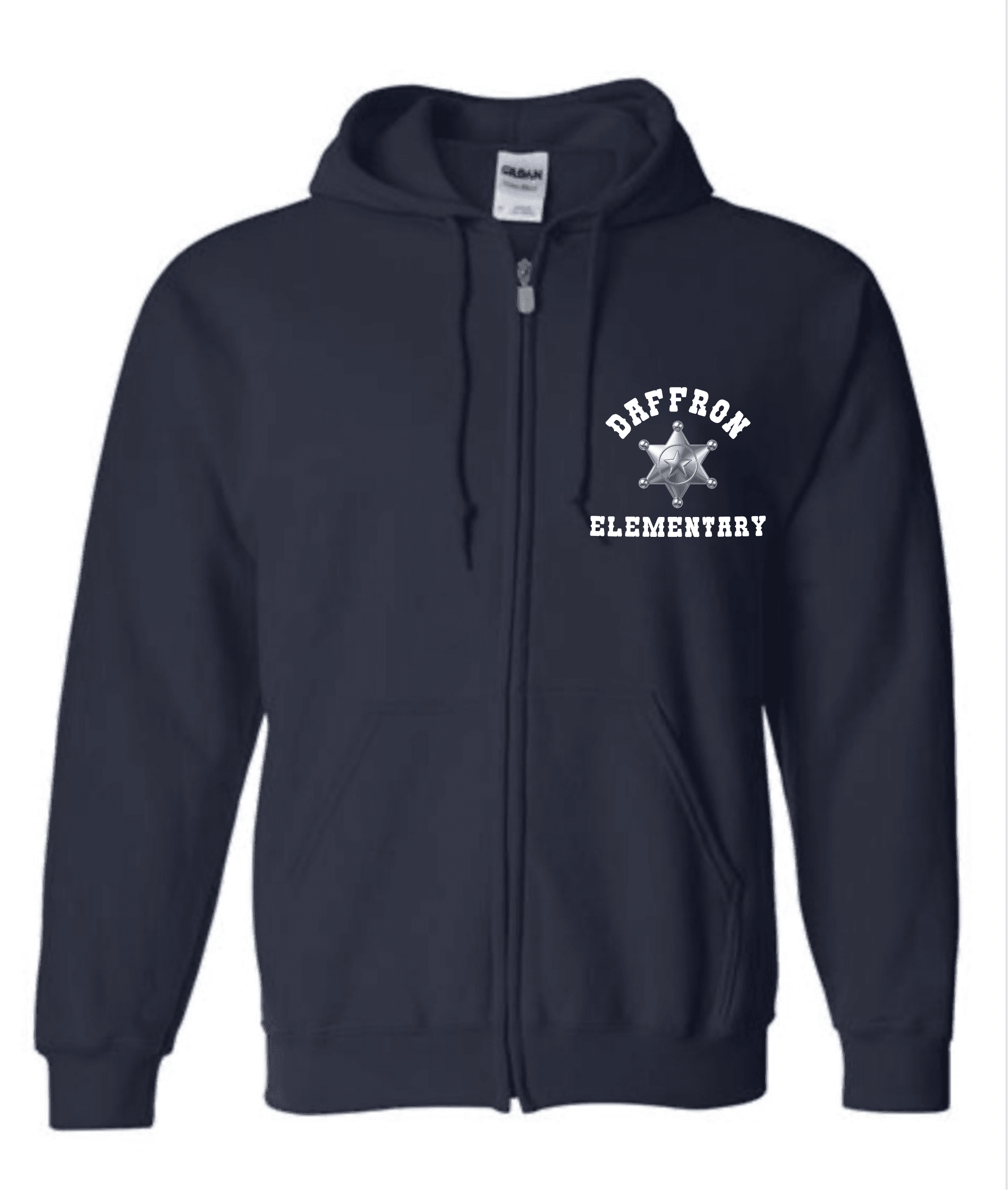 Zip Hoodie in Navy